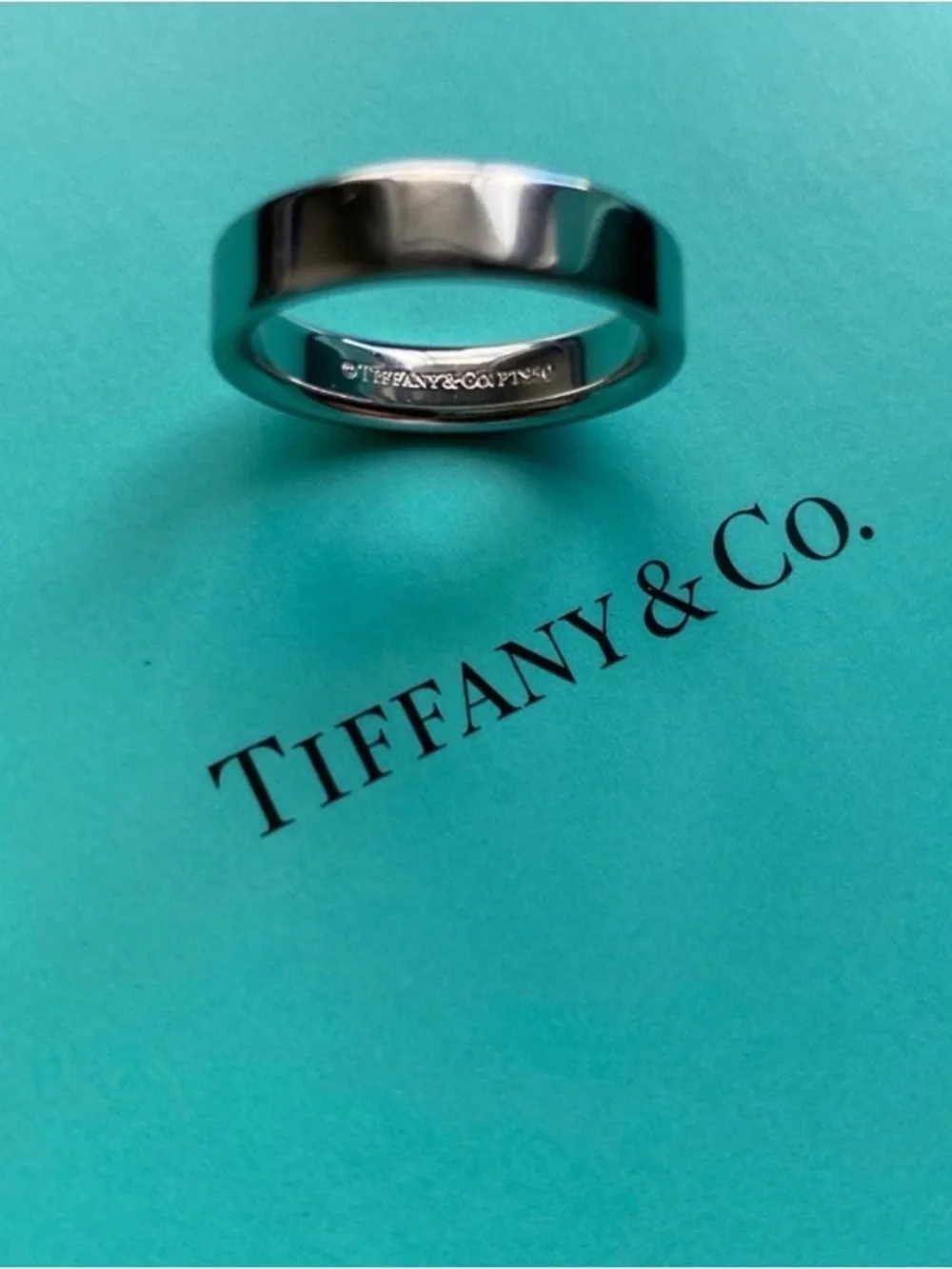 Tiffany & Co. Men's Sterling Band in Silver on Tiffany Blue Box